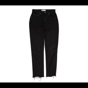 Black high waisted Reformation jeans.